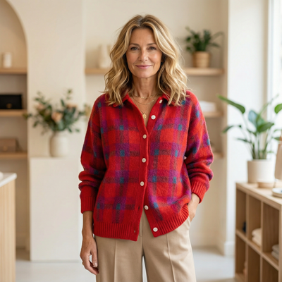 Clémence™ Tricot Carreaux