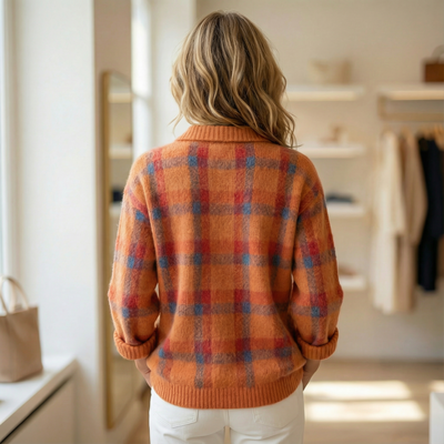 Clémence™ Tricot Carreaux