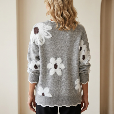 Rosalie™ Pull Col V Motif Floral