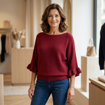 Amélie™ Pull Manches Volantées